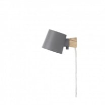 Normann Copenhagen Rise Wall Light Grey Cable and Plug
