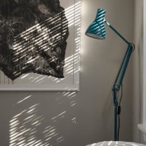 Anglepoise Type 75 Margaret Howell Floor Lamp Saxon Blue in Living Room