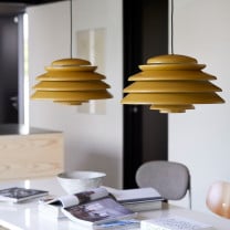 Verpan Hive Pendant Yellow in Pairs