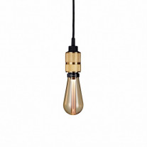 Buster + Punch Hooked 1.0 Nude Pendant - Brass with Gold Bulb