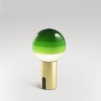 Marset Dipping Light Portable LED Table Lamp Green/Brushed Brass