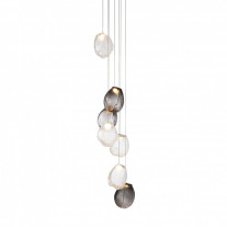 Bocci 73V Series Multi 7 Pendants Clear and Grey 1