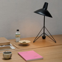 Matte Black &Tradition Tripod HM9 Table Lamp on Desk