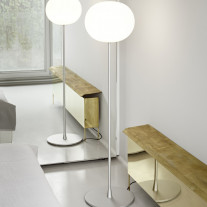 Flos Glo-Ball Floor Lamp Silver