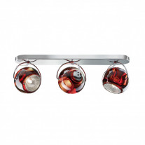 Fabbian Beluga Triple Ceiling/Wall Light - Red