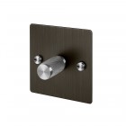 Buster and Punch 1G Dimmer Switch Smoked Bronze/Steel