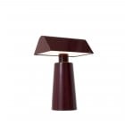 &Tradition Caret Portable Table Lamp Dark Burgundy