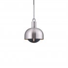 Buster + Punch Forked Shade + Globe Pendant Medium Smoked Glass Steel Shade