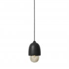 Mater Terho Pendant Light Black Satin Transparent Small