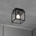 Gun Metal Buster + Punch Caged Wet Ceiling Light