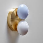 SkLO Dot 2x Wall/ Ceiling Light - Oyster/ White on Wall