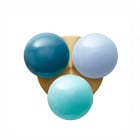 SkLO Dot 3x Wall/ Ceiling Light - New Blue/ Oyster/ Celadon/ Brass