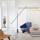 Nemo Flamingo LED Floor Lamp Black in Living Room