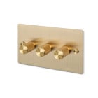 Buster + Punch 3G Dimmer Switch Brass Cross