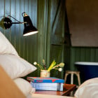 Anglepoise Original 1227 Brass Wall Light Ink Blue by Bedside