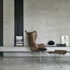 Dark Wood, Chrome & Leather Seat Kartell Smart Wood K/Wood Chair