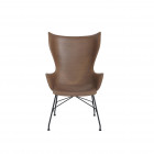 Kartell Smart Wood K/Wood Chair Basic Veneer Dark Wood Black