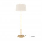 Santa & Cole Diana Mayor Floor Lamp Shiny Gold Structure/White Linen Shade