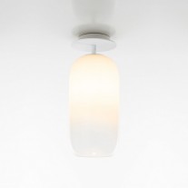 Artemide Gople Ceiling Light White Shade / White Base