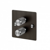 Buster + Punch 2G Dimmer Switch Smoked Bronze/Steel