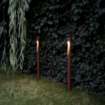 Louis Poulsen Flindt Garden Bollard LED Light Long Corten
