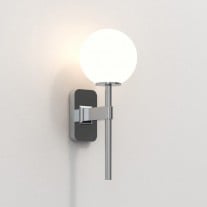 Astro Tacoma Single Wall Light Polished Chrome Glass Shade 