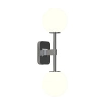Astro Tacoma Twin Globe Wall Light Polished Chrome Globe White