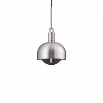 Buster + Punch Forked Shade + Globe Pendant Medium Smoked Glass Steel Shade