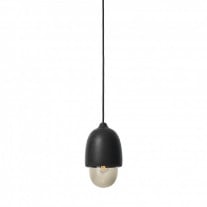 Mater Terho Pendant Light Black Satin Transparent Small