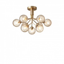 Nuura Apiales 6 Ceiling Light Brushed Brass/Gold Optic Glass