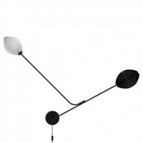 Gubi Satellite Wall Lamp Graphite Black and Creamy White