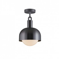 Buster + Punch Forked Globe & Shade Ceiling Light (Medium - Gun Metal Opal)