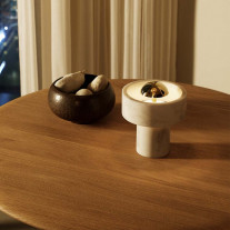 Tom Dixon Stone LED Portable Lamp on Dining Table