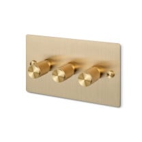 Buster + Punch 3G Dimmer Switch Brass Cross