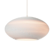 Graypants Scraplights Disc Pendant - Large, White