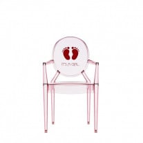 Kartell Kids Lou Lou Ghost Chair  Pink its a girl