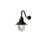 Original BTC Ships Decklight Wall Light Painted Black/Clear