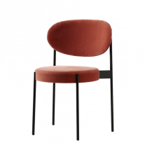 Verpan Series 430 Chair Peach Black Frame 