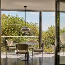 Verpan Hive Pendant Aluminium in Dining Area