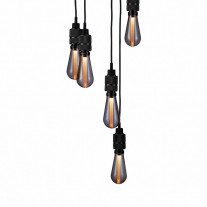 Buster + Punch Hooked 6.0 Nude Chandelier - Smoked Bronze with Smoked Bulb