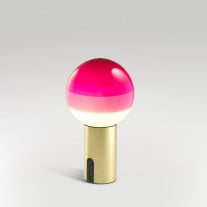 Marset Dipping Light Portable LED Table Lamp Pink/Brushed Brass