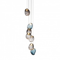 Bocci 73V Series Multi 7 Pendants Blue 1 and Grey 1