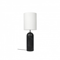 Gubi Gravity XL Floor Lamp High White Shade/Black Marble
