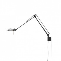 Luceplan Berenice 45 Wall in Black with Aluminium Diffuser