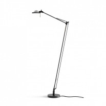 Luceplan Berenice Floor Lamp in Black with an Aluminium Diffuser