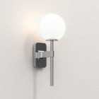 Astro Tacoma Single Wall Light Polished Chrome Ribbed Glass Shade 