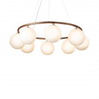 Nuura Miira 8 Circular Pendant Dark Bronze/Opal White