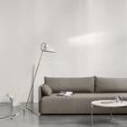 Astep VV Cinquanta Floor Lamp White Shade/Brass Base