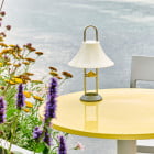HAY Mousqueton Portable Lamp Oyster White on Table