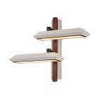 Bert Frank Rinato LED Double Wall Light Right Dark Bronze White